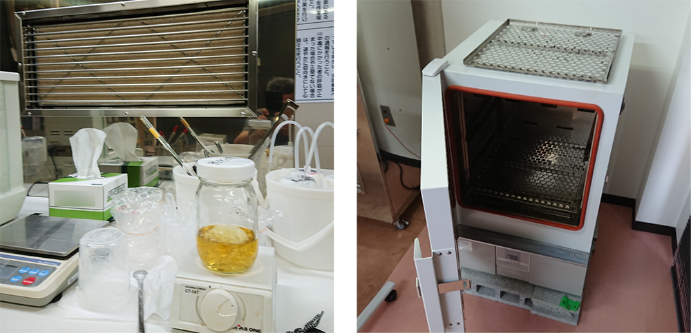 自社実験室で開発